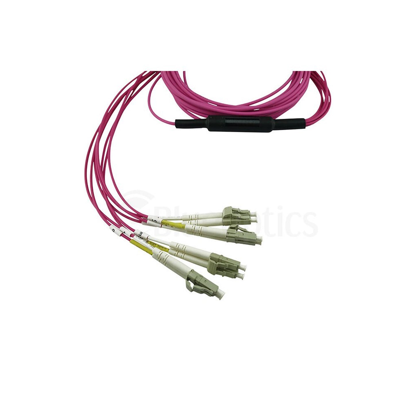 Dell 470-ABPE compatible BlueOptics Breakout Fiber Patch Cable MPO-4xLC Multi-mode OM4 3 Meter