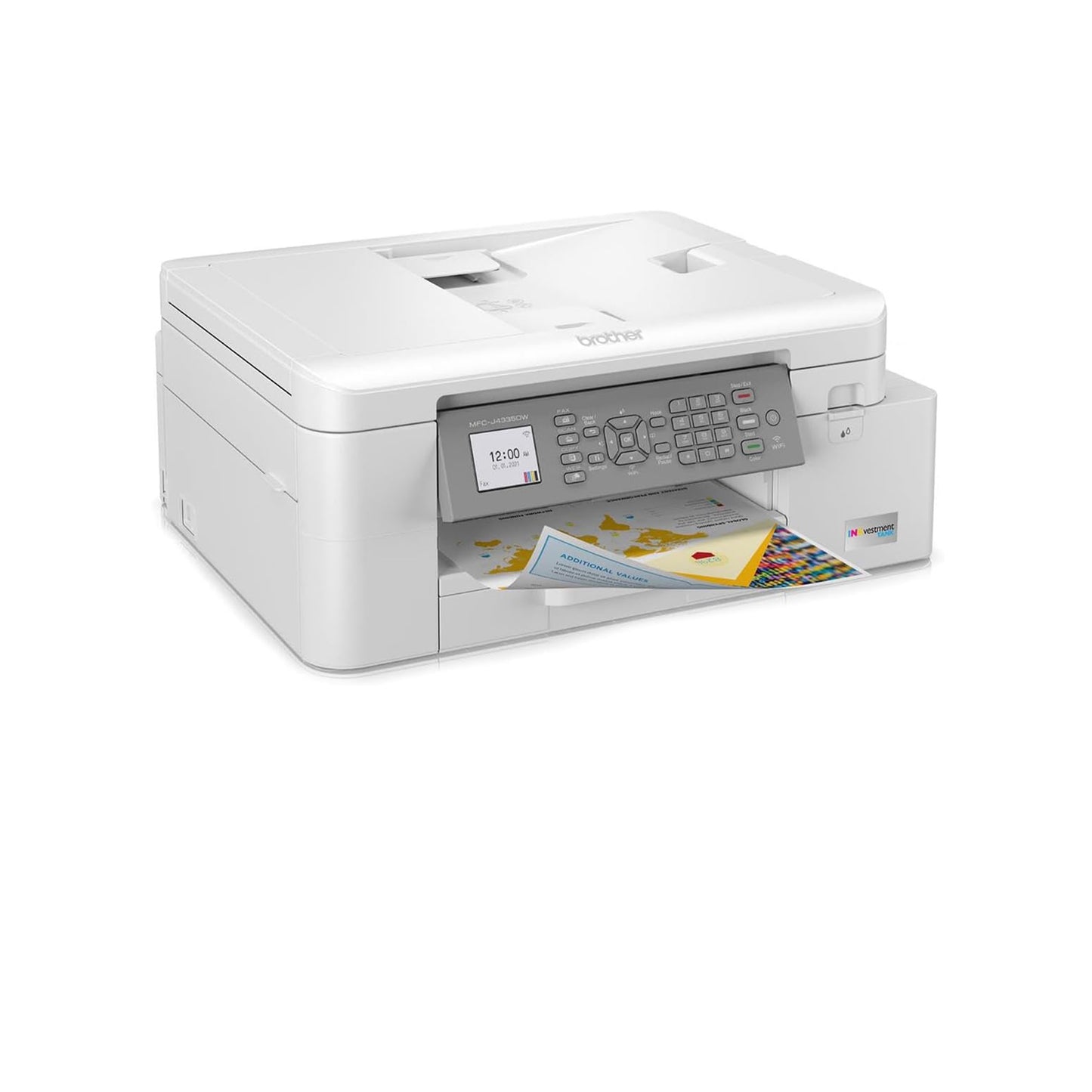 طابعة Brother MFC-J4335DW INKvestment Tank الكل في واحد مع طباعة مزدوجة ولاسلكية بالإضافة إلى ما يصل إلى عام واحد من الحبر الموجود في الصندوق 