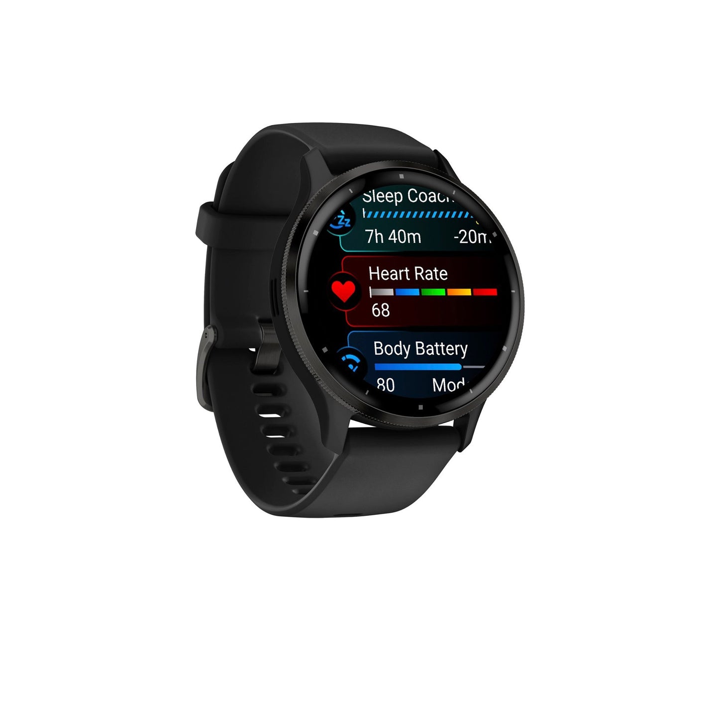 Garmin - Venu 3 GPS Smartwatch 35.5 mm Fiber-reinforced polymer - Stainless Steel and Black