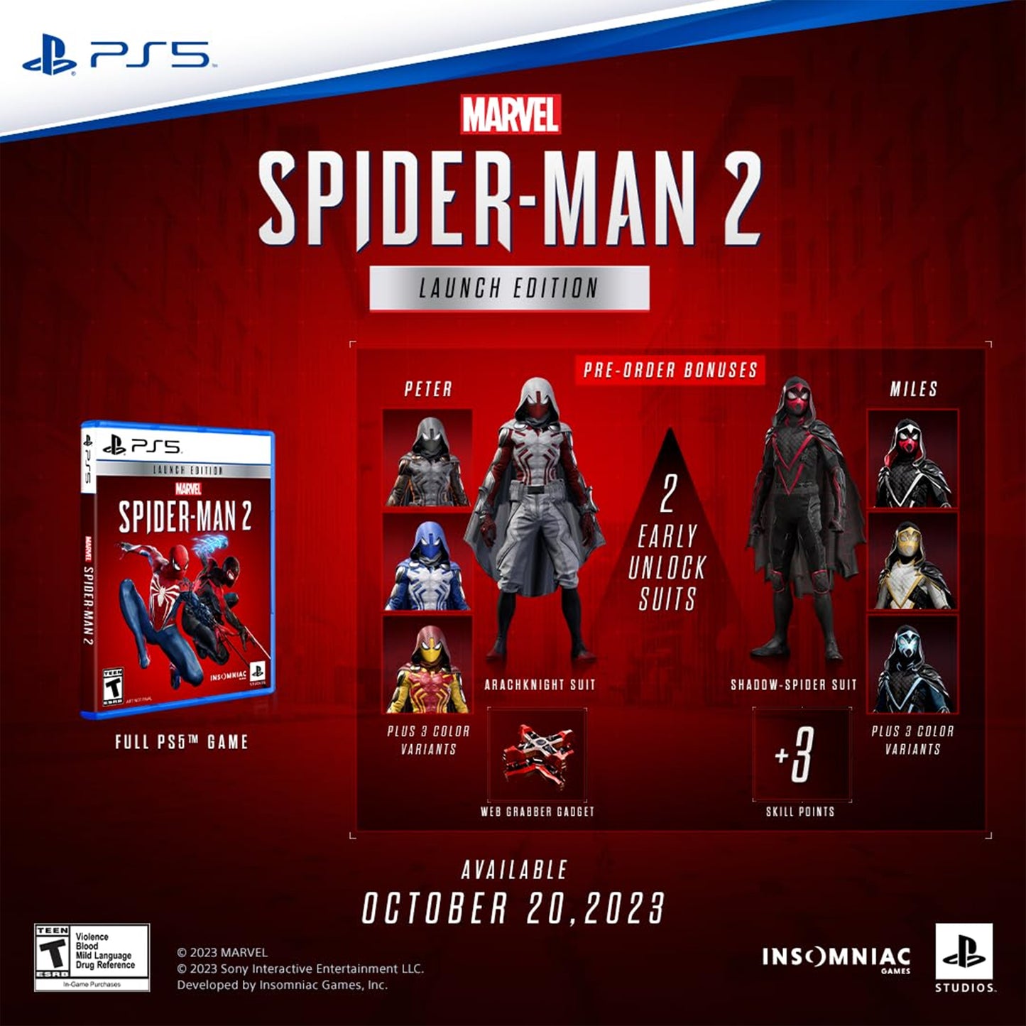 MARVEL’S SPIDER-MAN 2 – PS5 Launch Edition