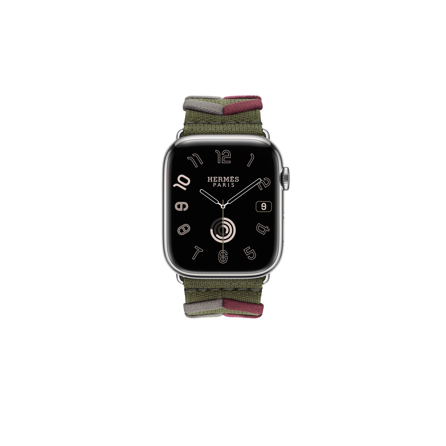 ساعة Apple Watch Hermès - 41 ملم Rouge H Bridon Single Tour 