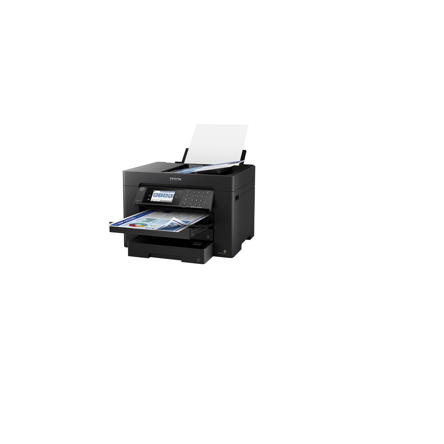 Epson Workforce Pro WF-7840 Wireless All-in-One Wide-Format Printer with Auto 2-Sided Print up to 13" x 19", Copy, Scan and Fax, 50-Page ADF, 500-sheet Paper Capacity, 4.3" Screen,Black