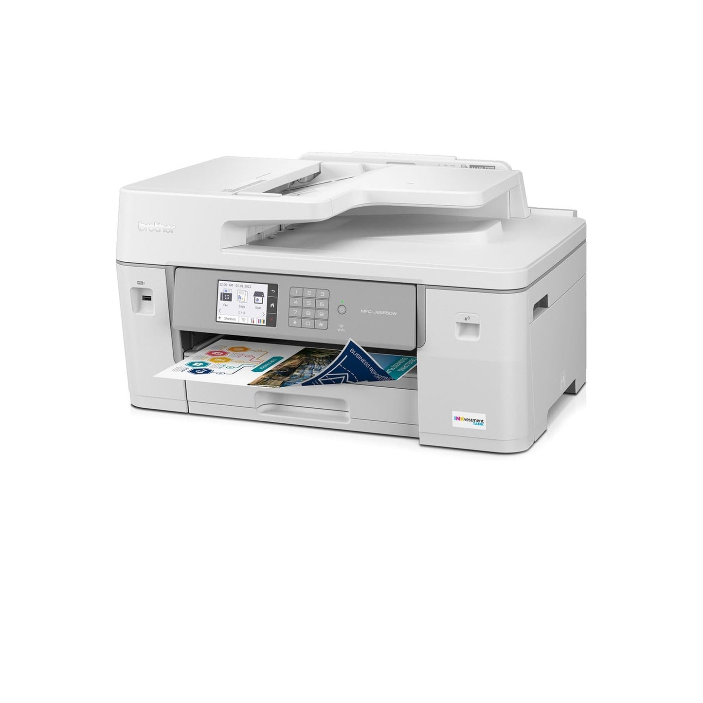 Brother MFC-J6555DW INKvestment Tank Color Inkjet All-in-One Printer with up to 1 Year of Ink in-box1 and 11” x 17” Print, Copy, scan, and fax Capabilities