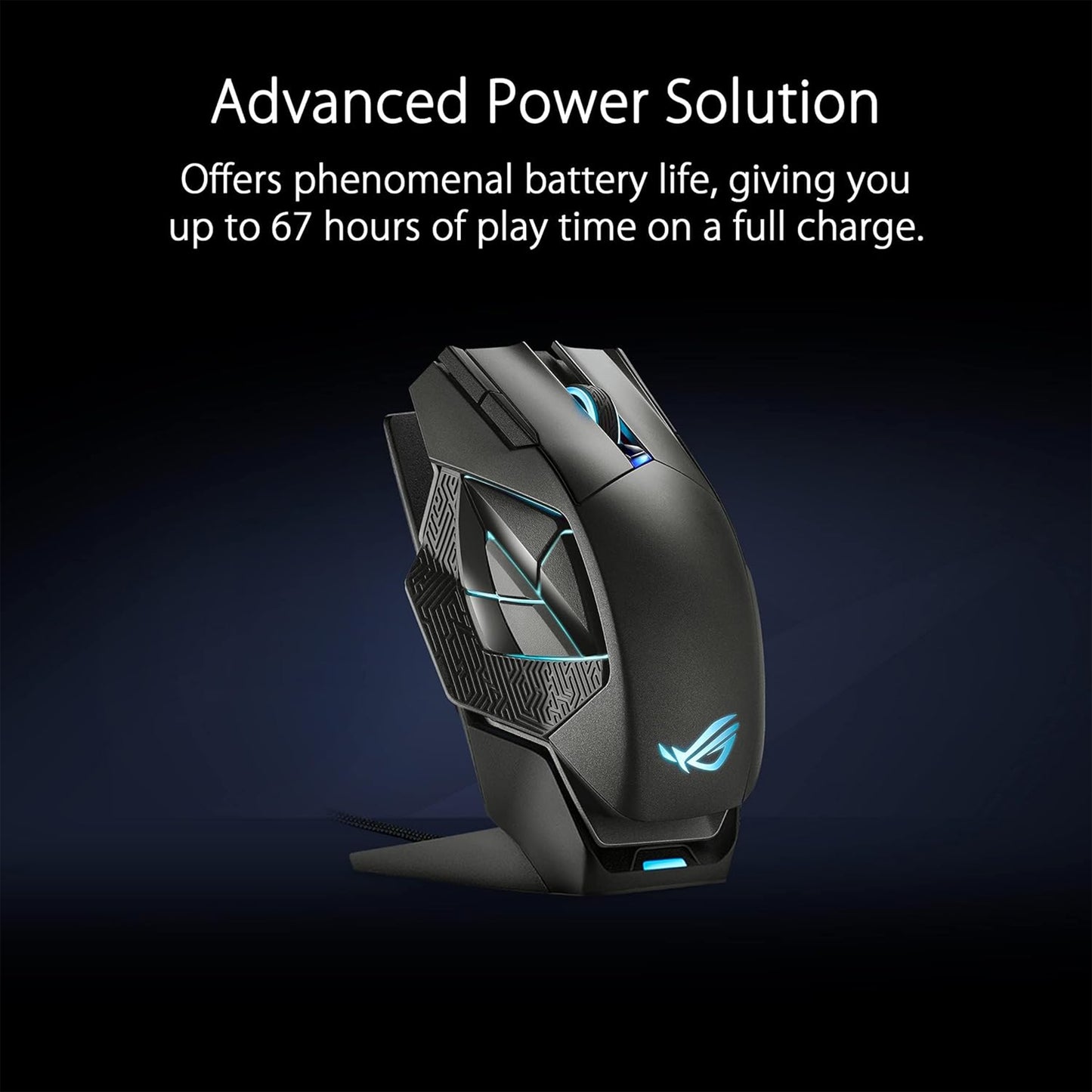 ASUS ROG Spatha X Wireless Gaming Mouse (Magnetic Charging Stand, 12 Programmable Buttons, 19,000 DPI, Push-fit Hot Swap Switch Sockets, ROG Micro Switches&Paracord and Aura RGB lighting),Black