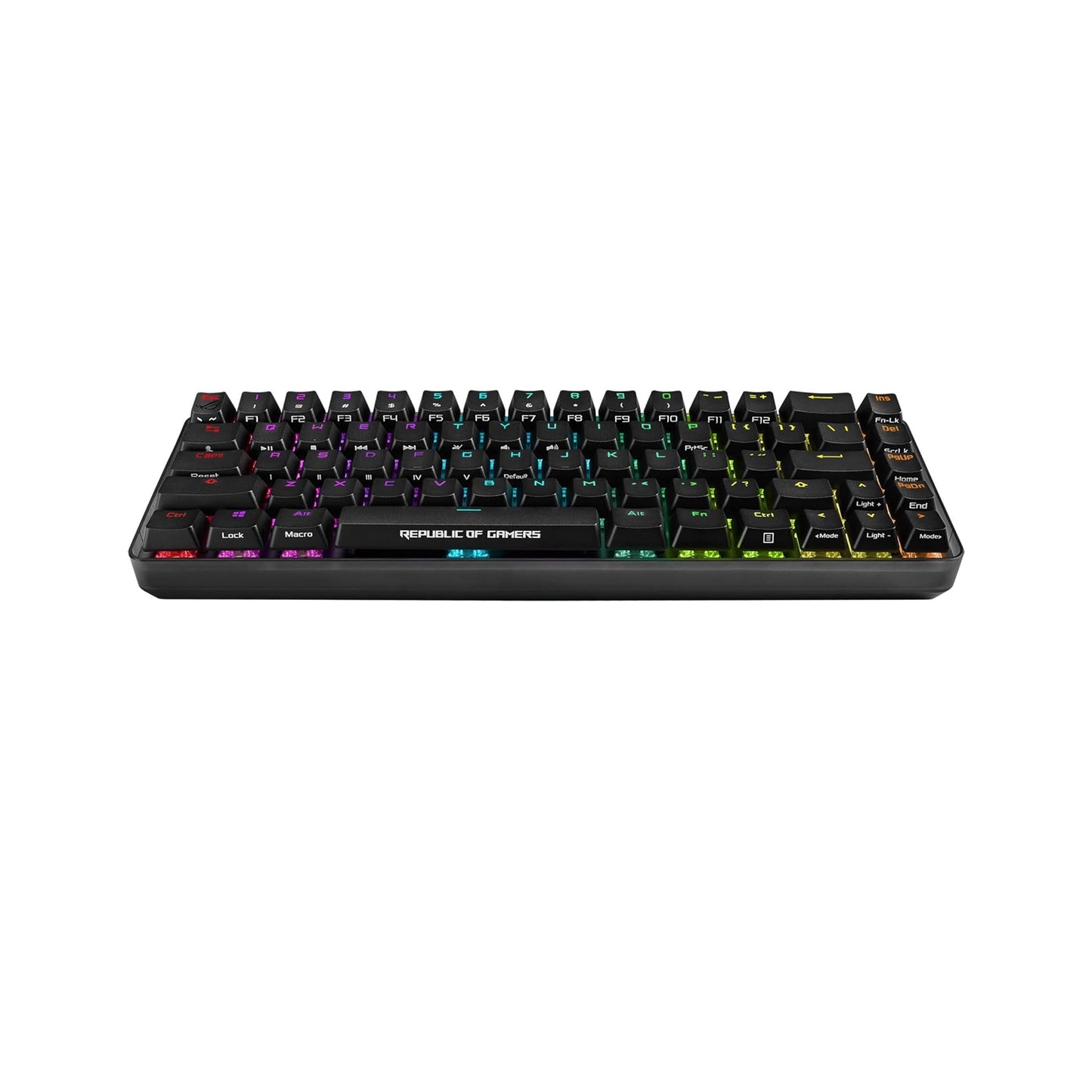 لوحة مفاتيح ميكانيكية للألعاب ASUS ROG Falchion NX 65% لاسلكية RGB | مفاتيح ROG NX Blue Clicky، أغطية مفاتيح PBT Doubleshot، سلكية / 2.4 جيجا هرتز، لوحة لمس، حافظة غطاء لوحة المفاتيح، دعم ماكرو، أسود/رمادي 