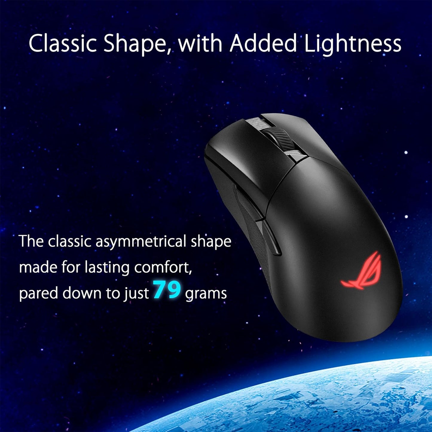 ASUS ROG Gladius III Wireless AimPoint EVA-02 Edition Gaming Mouse, 2.4GHz RF, Bluetooth, Wired, 36K DPI Sensor, 6 programmable Buttons, ROG SpeedNova, Replaceable switches, Paracord Cable, Red,White,and Black