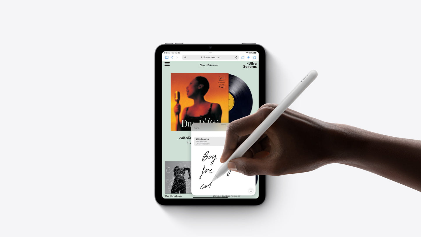 Apple - iPad mini + Apple Pencil + Smart Folio (أحدث طراز) - 256 جيجابايت 