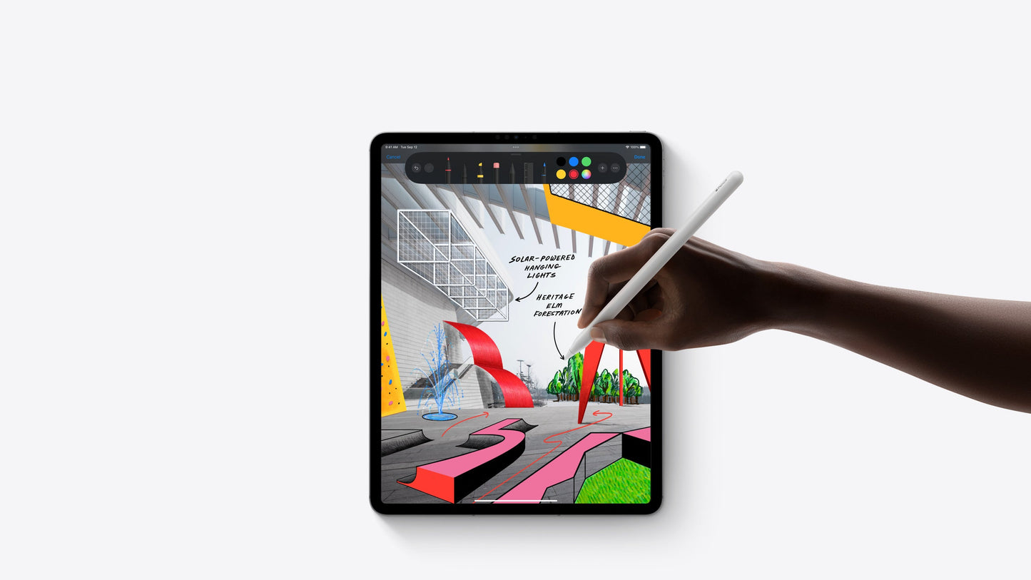 Apple - iPad Pro مقاس 11 بوصة + Apple Pencil + Magic Keyboard (أحدث موديل) - 128 جيجابايت