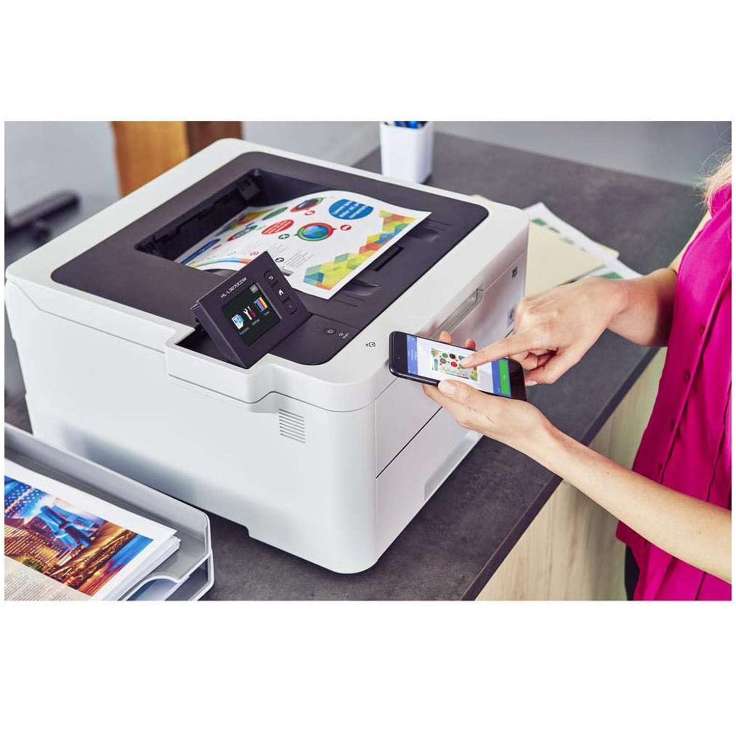 Brother HL-L3270CDW Compact Wireless Digital Color Printer with NFC, Mobile Device and Duplex Printing - Ideal -for Home and Small Office