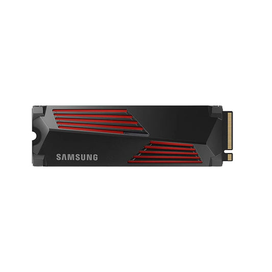 سامسونج 990 برو مع مبدد حرارة SSD 4 تيرابايت، محرك الأقراص الصلبة الداخلي PCIe Gen4 M.2 2280، Seq. سرعات قراءة تصل إلى 7,450 ميجابايت/ثانية للحوسبة المتطورة ومحطات العمل المتوافقة مع PlayStation 5، MZ-V9P4T0CW 