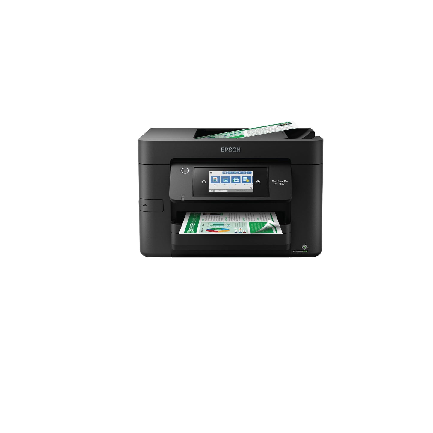 Epson Workforce Pro WF-4820 Wireless All-in-One Printer with Auto 2-Sided Printing, 35-Page ADF, 250-sheet Paper Tray and 4.3" Color Touchscreen (Renewed), Large Black