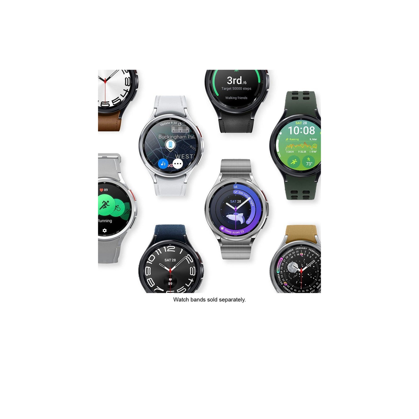 سامسونج - ساعة Galaxy Watch6 الكلاسيكية المصنوعة من الستانلس ستيل الذكية مقاس 47 ملم LTE - أسود 