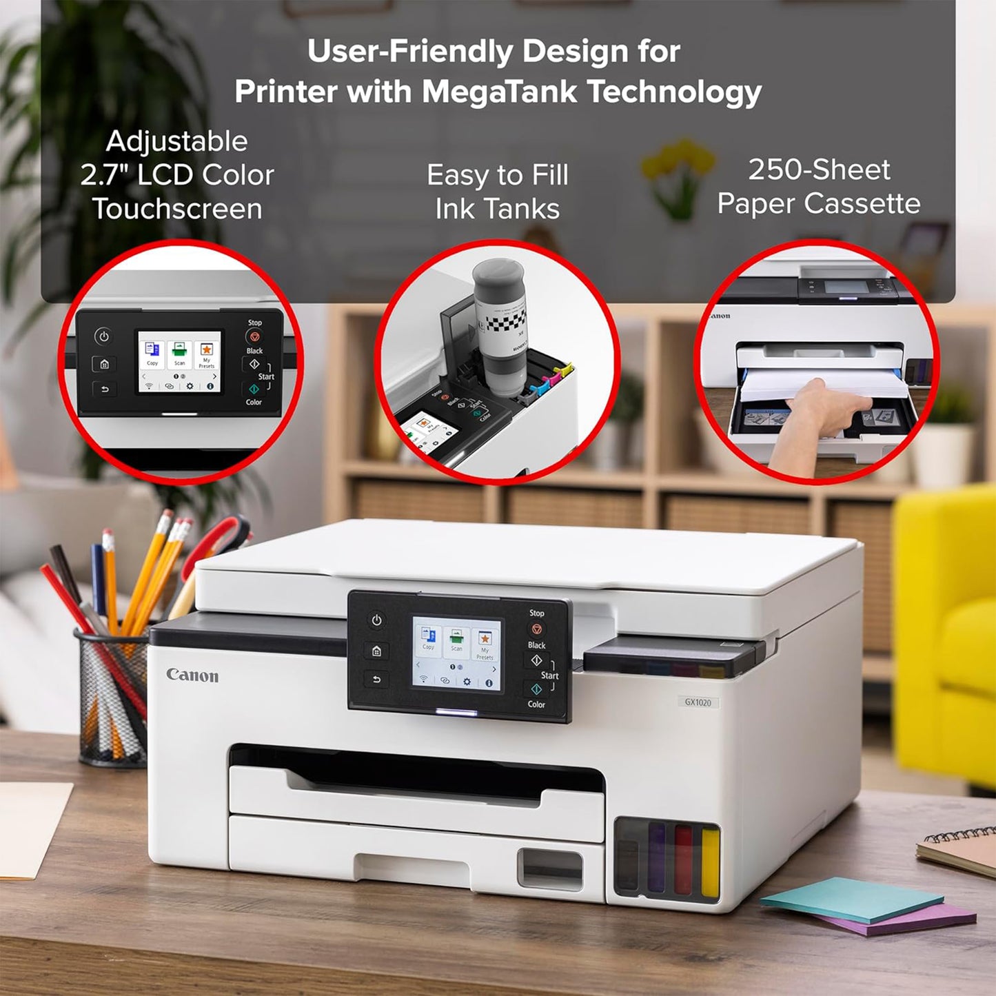 MegaTank MAXIFY GX1020 Wireless Home & Office All-in-One Printer