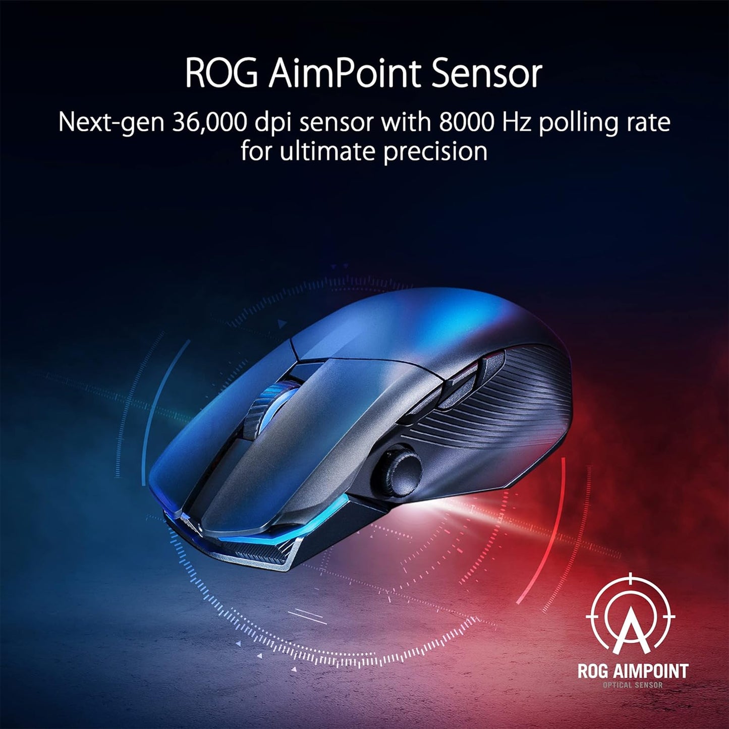 ASUS ROG Spatha X Wireless Gaming Mouse (Magnetic Charging Stand, 12 Programmable Buttons, 19,000 DPI, Push-fit Hot Swap Switch Sockets, ROG Micro Switches&Paracord and Aura RGB lighting),Black