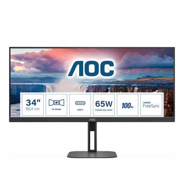 AOC Home/Office High Resolution U34V5C/BK |Resolution 3440x1440