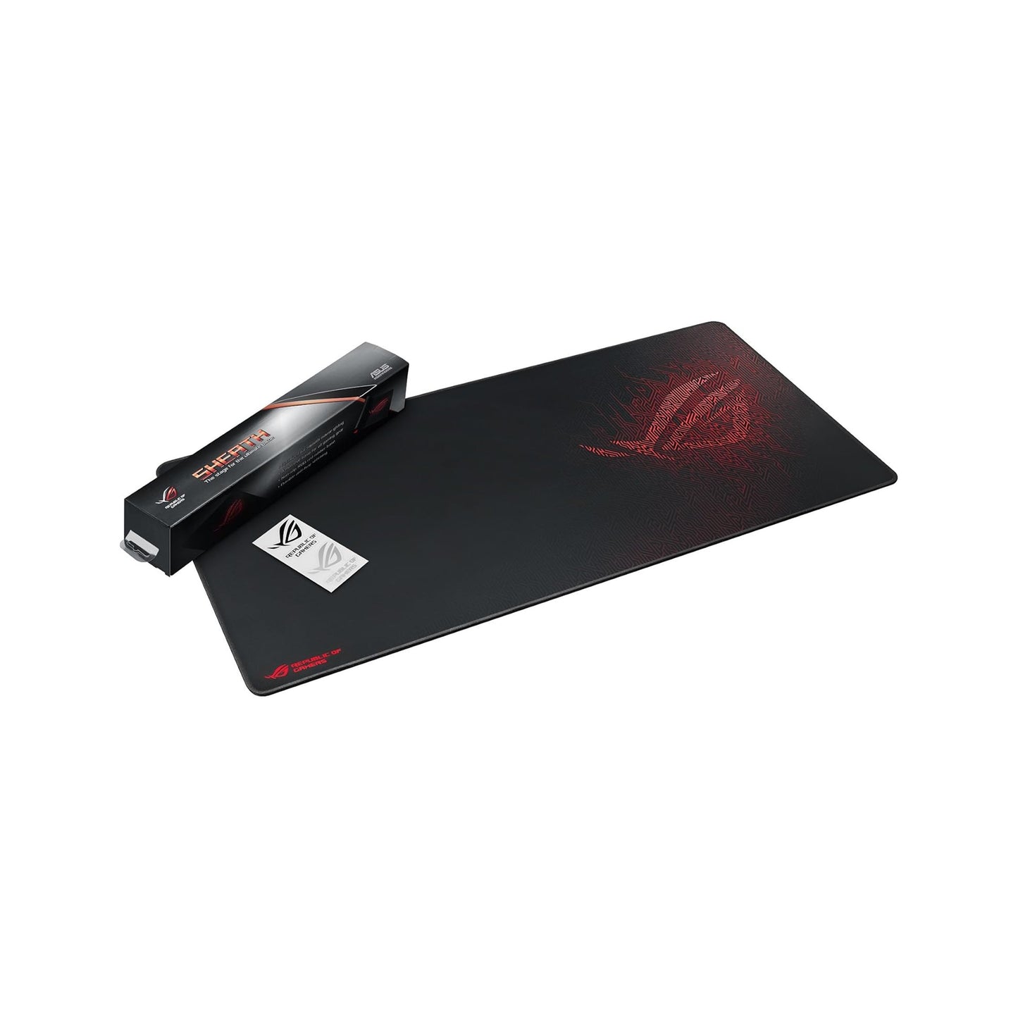 لوحة ماوس الألعاب الممتدة ASUS ROG Sheath - سطح فائق النعومة للتحكم الدقيق في الماوس | خياطة متينة مضادة للاهتراء | قاعدة مطاطية مضادة للانزلاق | خفيفة ومحمولة 