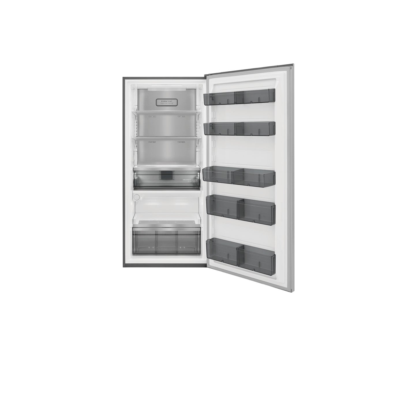 Stainless Steel Side-by-Side Column Refrigerator and Freezer Set with Flat Trim Kit