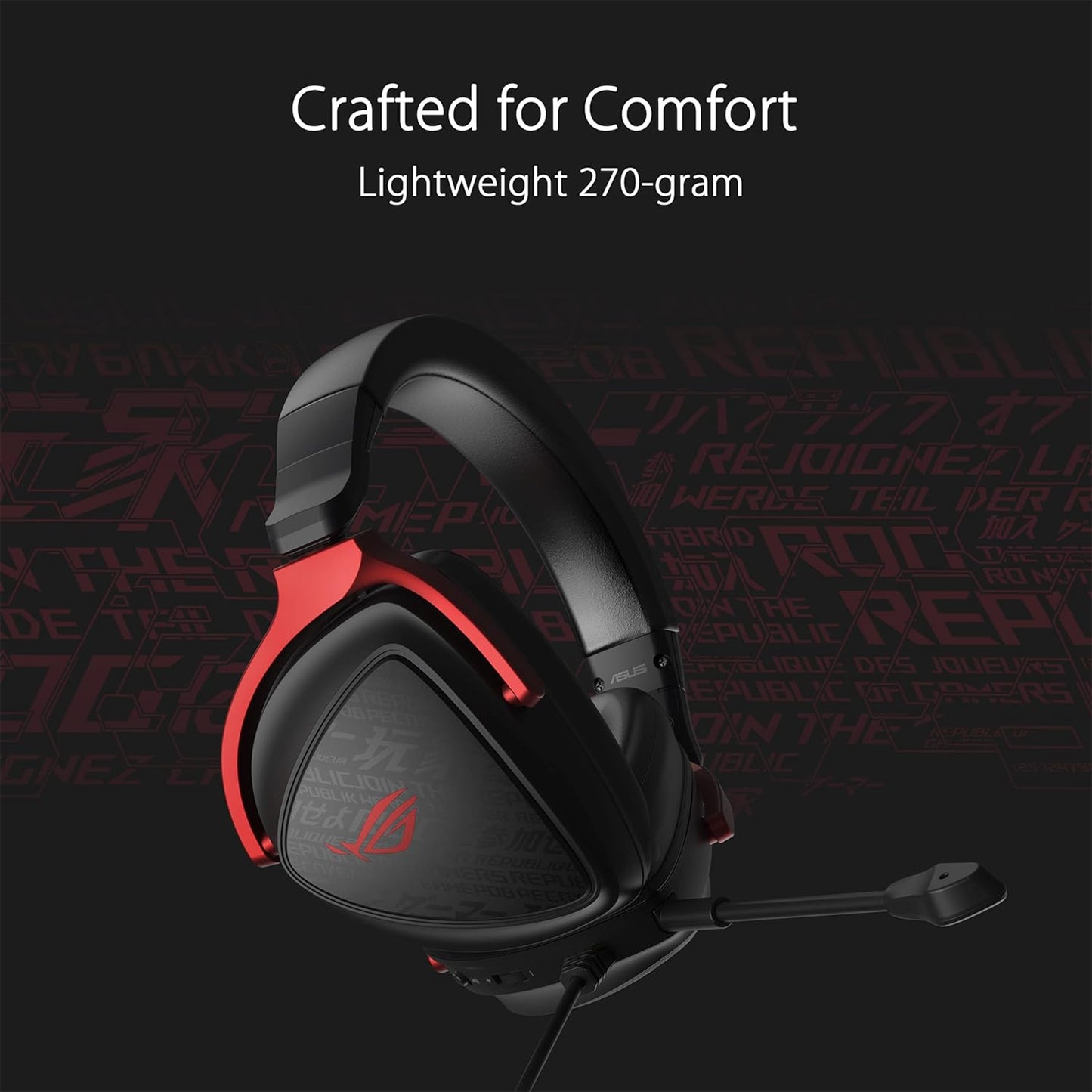 ASUS ROG Delta S Core Wired Gaming Headset (Lightweight 270g, 7.1 Surround Sound, 50mm Drivers, Discord Certified Mic, 3.5mm,for PC, Switch, PS4, PS5, Xbox, and Mobile Devices)- Black