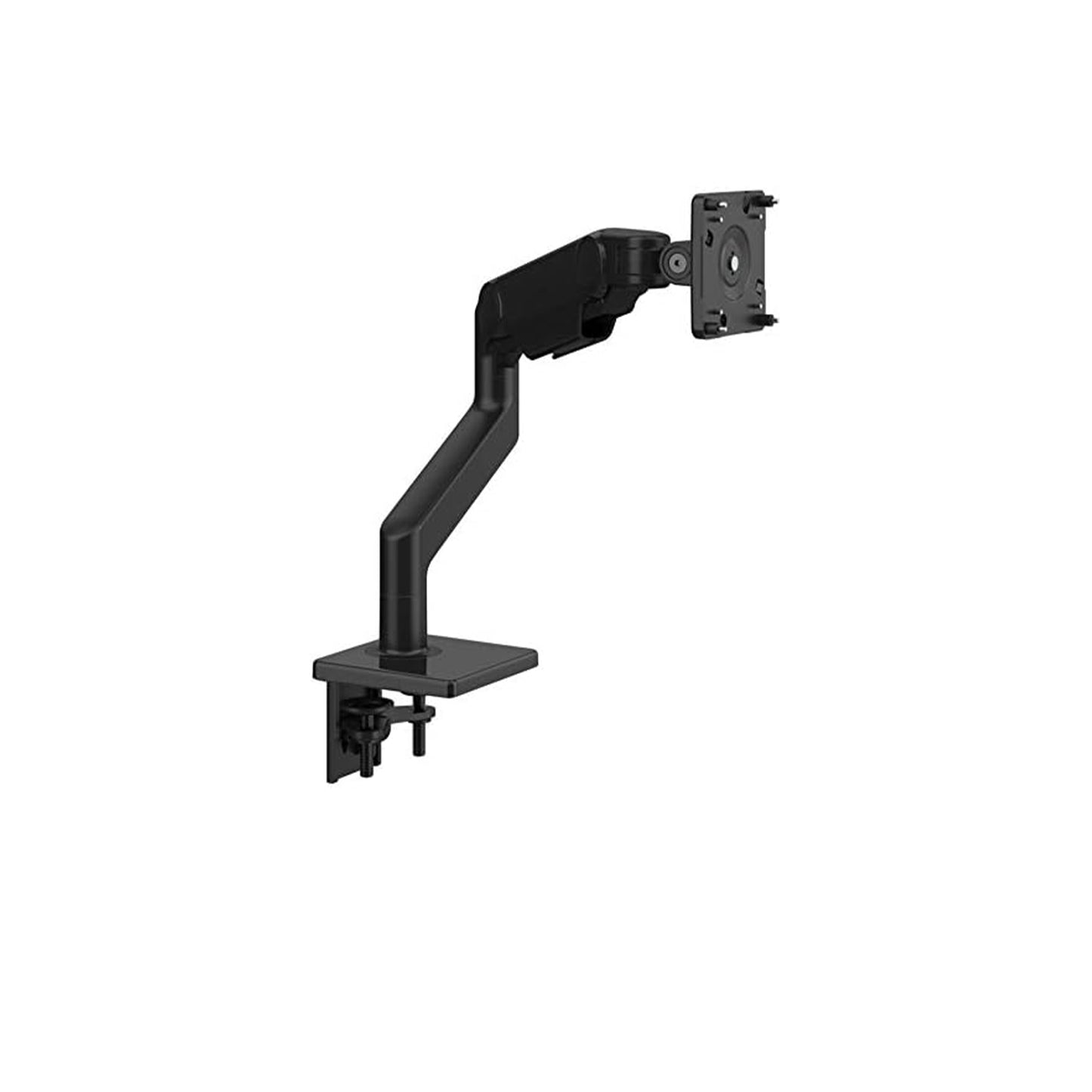 Humanscale M10 Adjustable Heavy Duty Monitor Arm with Angled/Dynamic Links - Two Piece Clamp Mount - Black M10CMBBTB