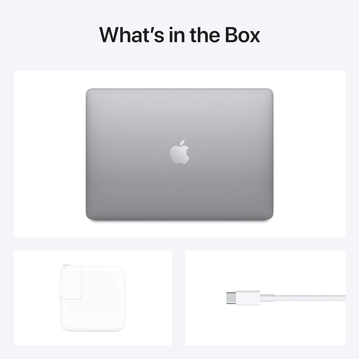 Apple 2020 MacBook Air Laptop M1 Chip، شاشة Retina مقاس 13 بوصة، ذاكرة الوصول العشوائي 8 جيجابايت، تخزين SSD سعة 256 جيجابايت، لوحة مفاتيح بإضاءة خلفية، كاميرا FaceTime HD، معرف اللمس. يعمل مع آيفون/آي باد؛ فضاء رمادي
