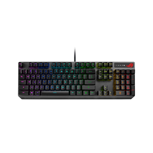 ASUS ROG Strix Scope RX Gaming Mechanical Keyboard, Red Optical Switches, USB 2.0 Passthrough, 2X Wider Ctrl Key, Aura Sync, Armoury Crate RGB Lighting, Black