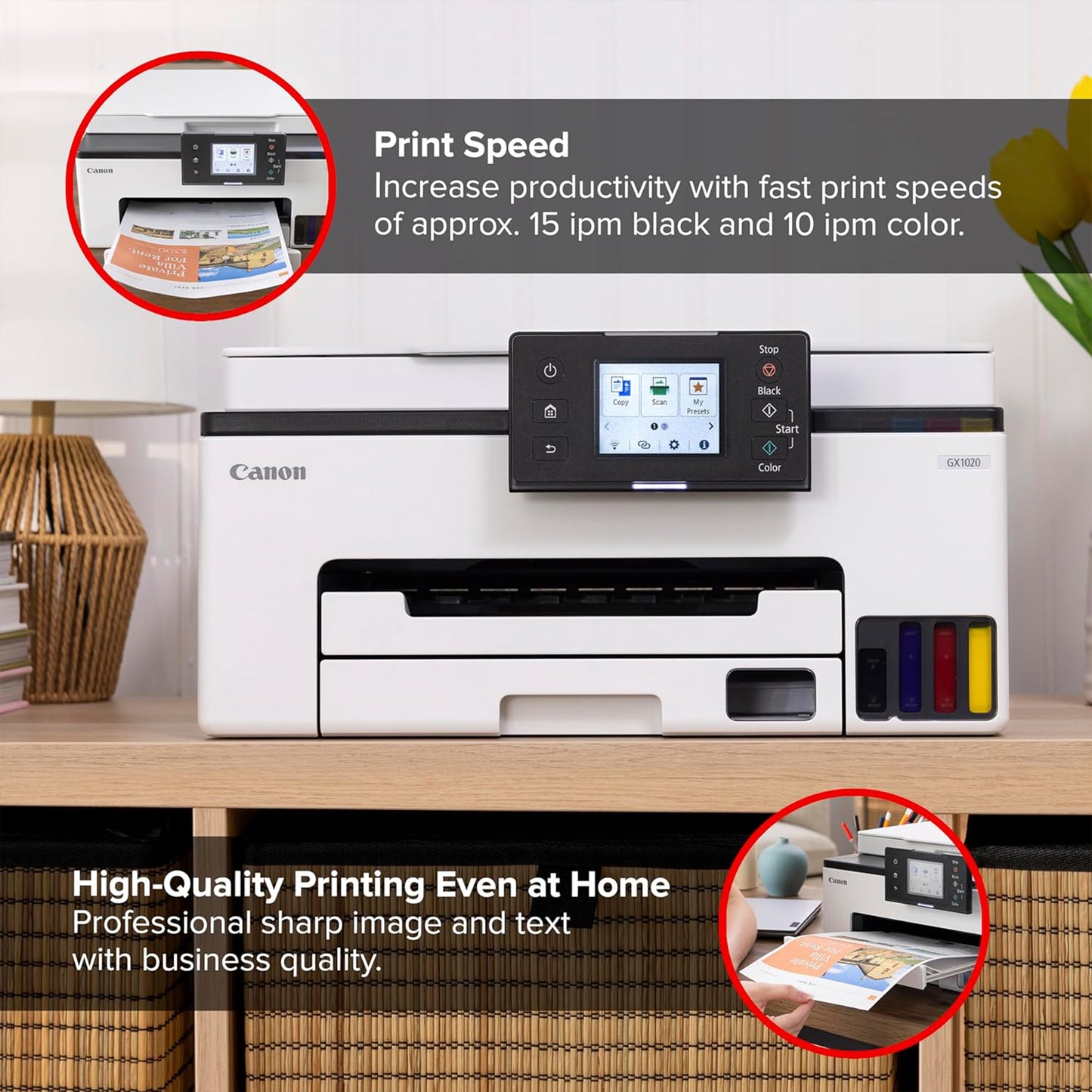 MegaTank MAXIFY GX1020 Wireless Home & Office All-in-One Printer