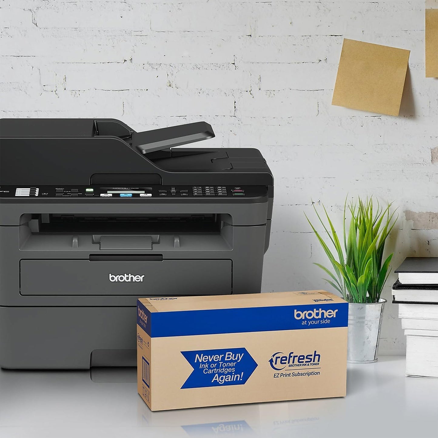 Brother Monochrome Laser Printer, MFCL2710DW, Wireless Networking, Duplex Printing