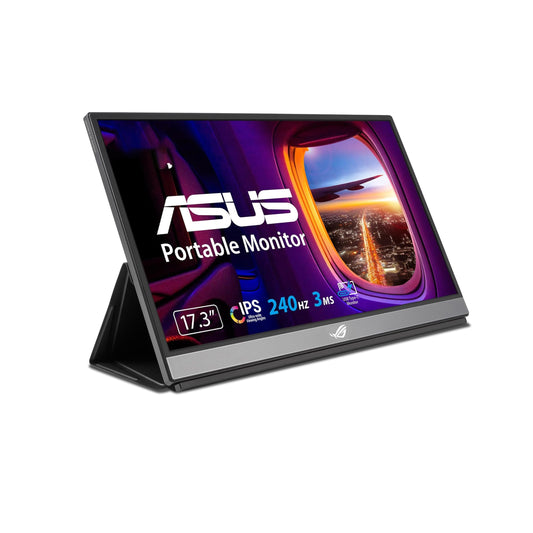 ASUS ROG Strix 17.3" 1080P Portable Gaming Monitor (XG17AHPE) - FHD, IPS, 240Hz, Adaptive-Sync, Built-in Battery, Smart Case, USB Type-C, Micro HDMI, For Laptop, PC, Phone, Console