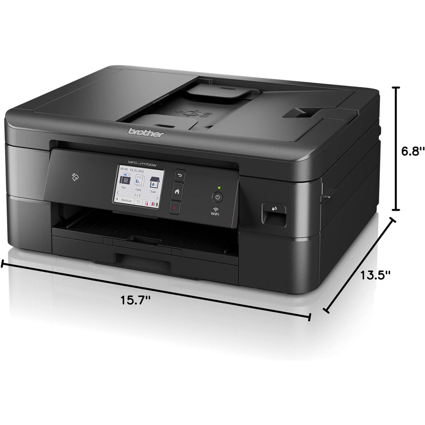 Brother MFC-J1010DW Wireless Color Inkjet All-in-One Printer with Mobile Device and Duplex Printing