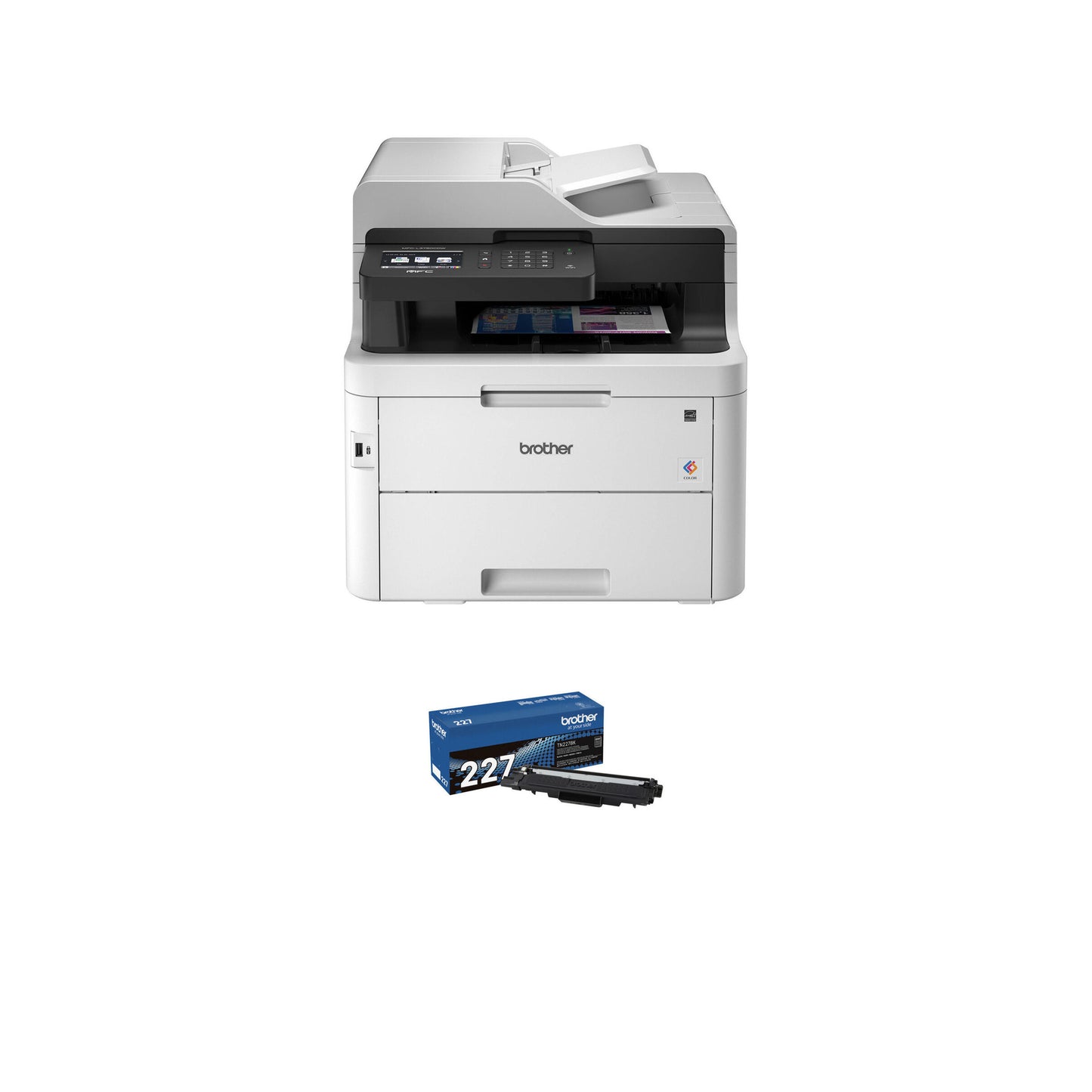 Brother MFC-L3750CDW Digital Color All-in-One Printer, Laser Printer Quality, Wireless Printing, Duplex Printing