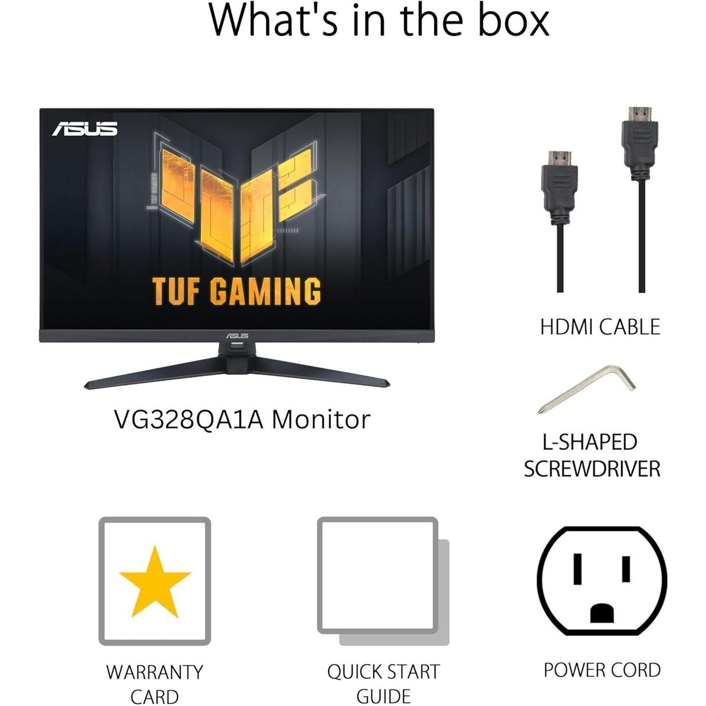 ASUS TUF Gaming 32” (31.5-inch viewable) 1080P Gaming Monitor (VG328QA1A) - Full HD, 170Hz, 1ms, Extreme Low Motion Blur, FreeSync Premium, Eye Care, Shadow Boost, HDMI, Tilt Adjustable,Black