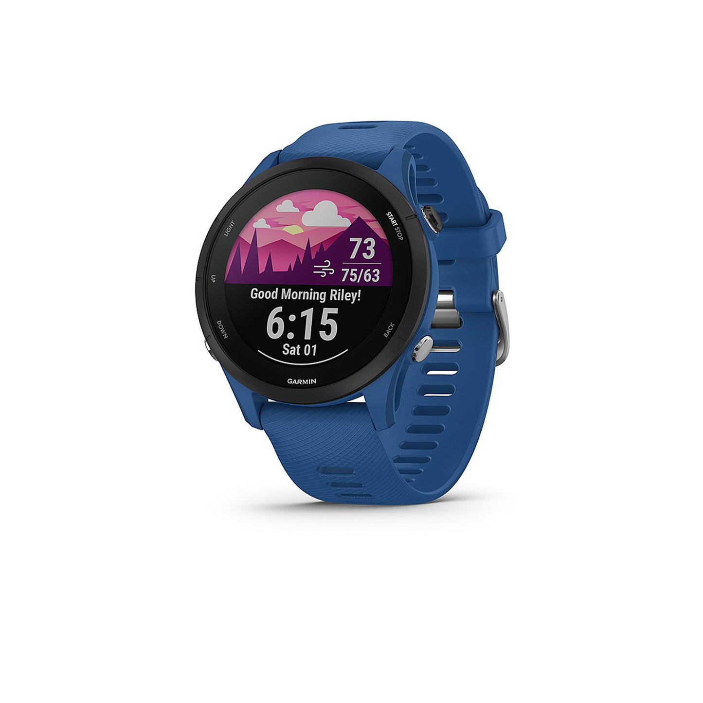 Garmin - Forerunner 255 GPS Smartwatch 46 mm Fiber-reinforced polymer - Tidal Blue