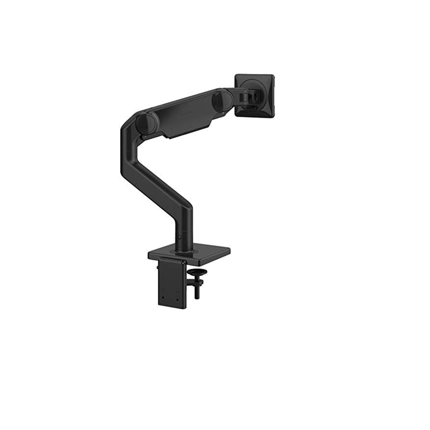 Humanscale M10 Adjustable Heavy Duty Monitor Arm with Angled/Dynamic Links - Two Piece Clamp Mount - Black M10CMBBTB