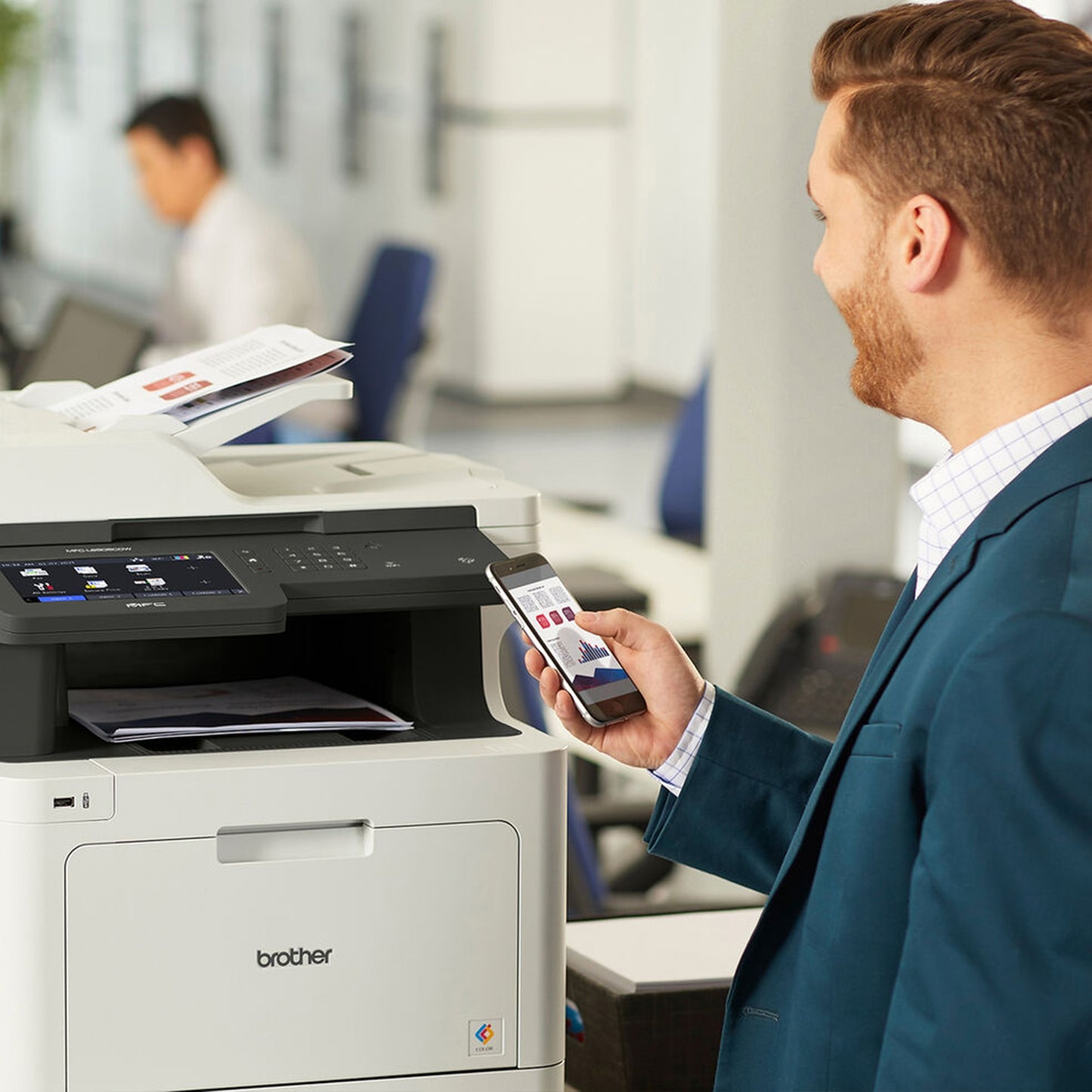 Brother MFC‐L8905CDW Business Color Laser All‐in‐One Printer, 7” Touchscreen Display, Duplex Print/Scan, Wireless