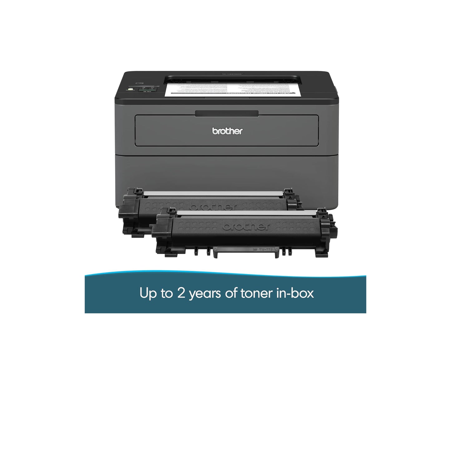 rother Compact Monochrome Laser Printer, HL-L2370DWXL Extended Print, Up to 2 Years of Printing Included, Wireless Printing