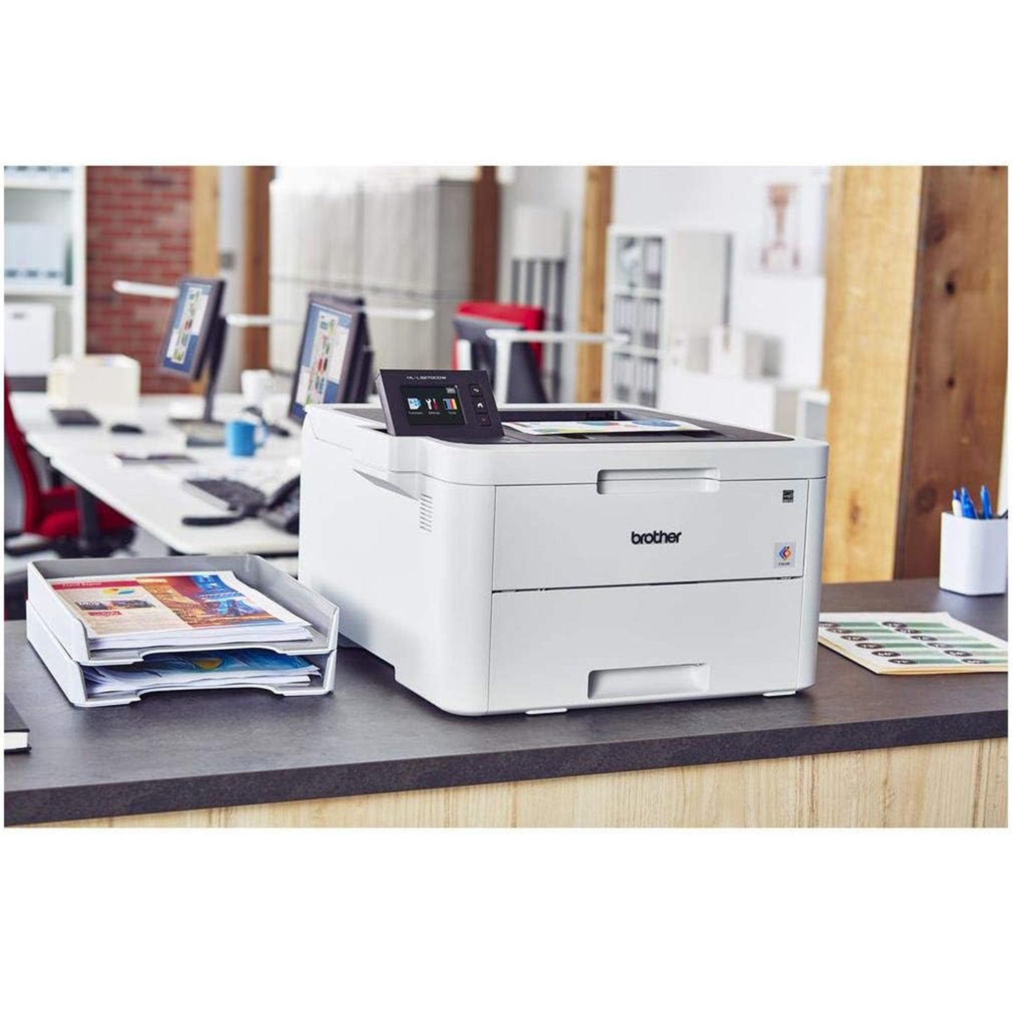 Brother HL-L3270CDW Compact Wireless Digital Color Printer with NFC, Mobile Device and Duplex Printing - Ideal -for Home and Small Office