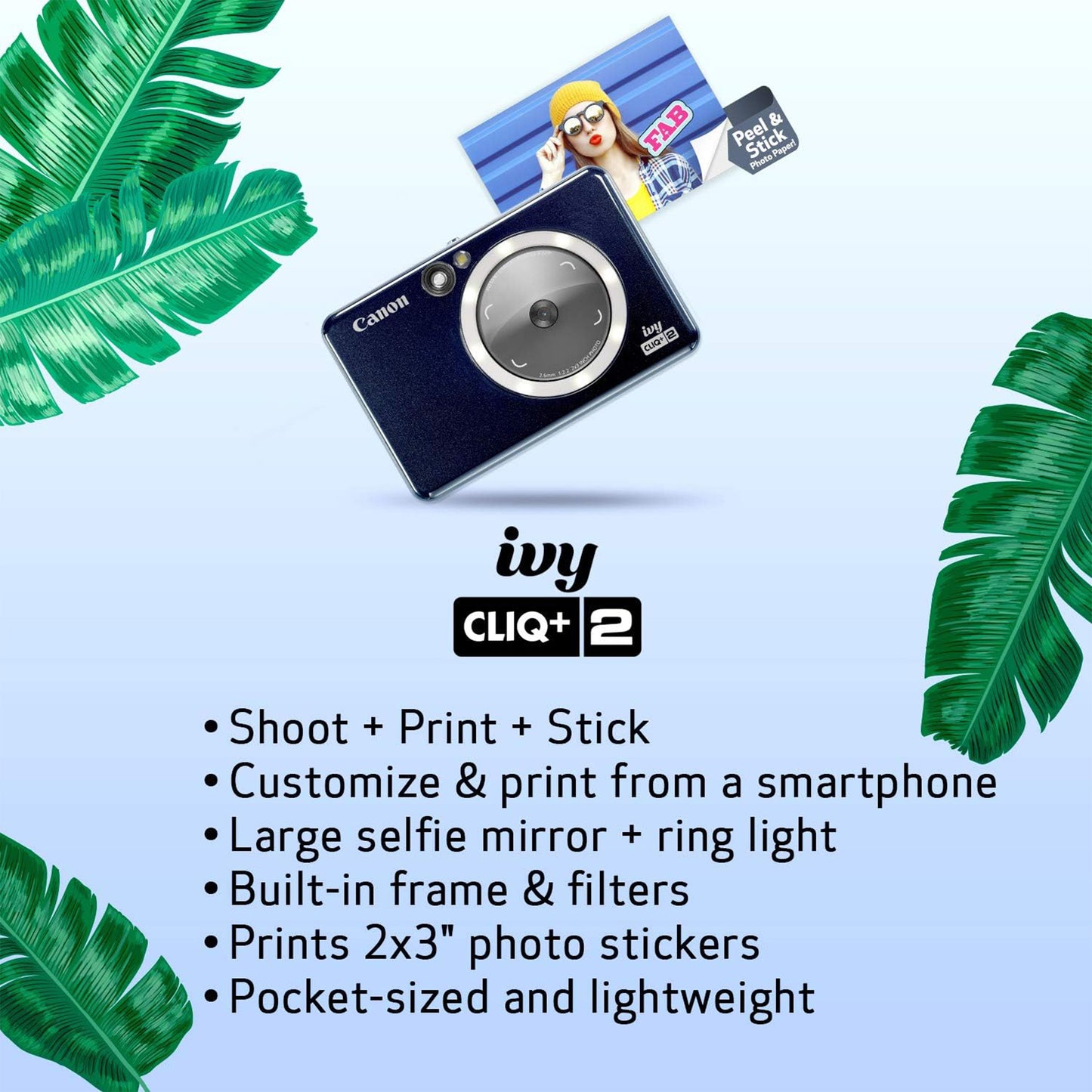 IVY CLIQ+2 Instant Camera Printer + App (Rose Gold)