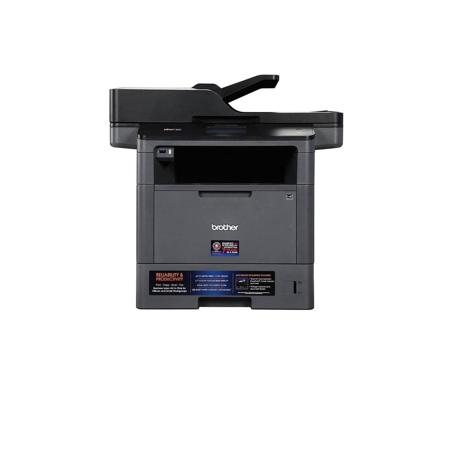 Brother Monochrome Laser Printer, Multifunction Printer, All-in-One Printer, MFC-L5800DW, Wireless Networking, Mobile Printing & Scanning, Duplex Printing