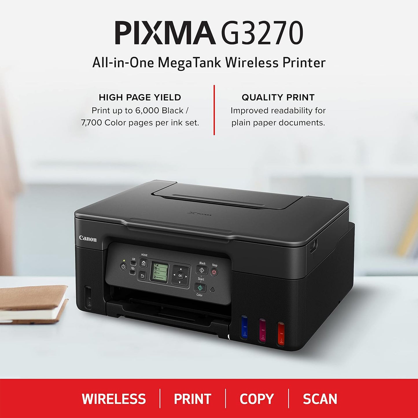 MegaTank PIXMA G3270 Wireless All-in-One Printer