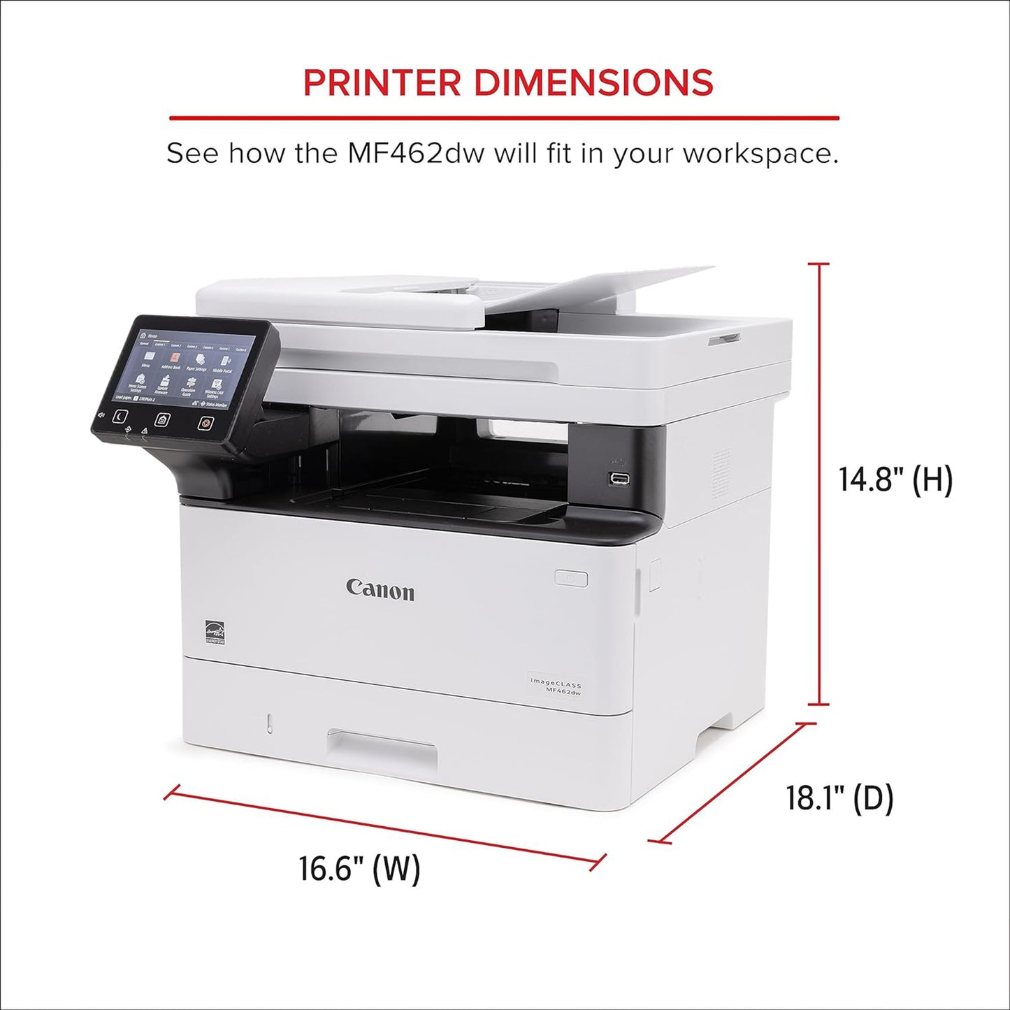 imageCLASS MF465dw - طابعة ليزر مزدوجة لاسلكية الكل في واحد 