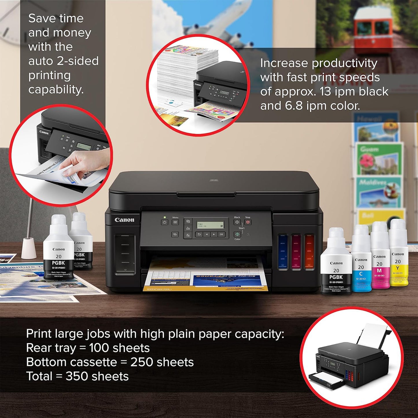 Canon PIXMA G7020 Wireless MegaTank All-in-One Printer